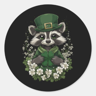 Shamrock Girls Boys Kids Leprechaun St Patricks Da Classic Round Sticker