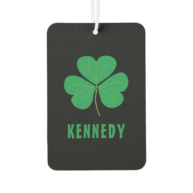 Shamrock Green Clover Ireland Celtic Irish Name Car Air Freshener (Back)