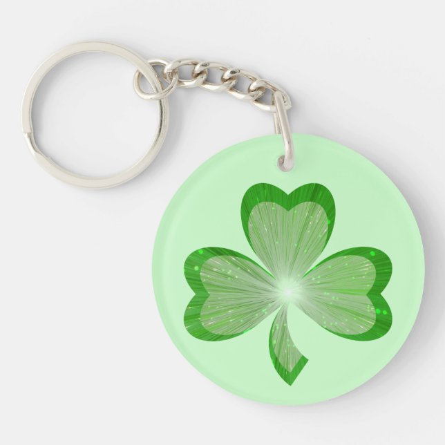 Shamrock Green double-sided Key Ring (Front)