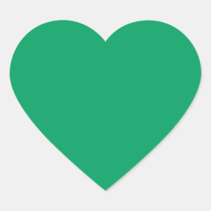 Shamrock Green Heart Sticker