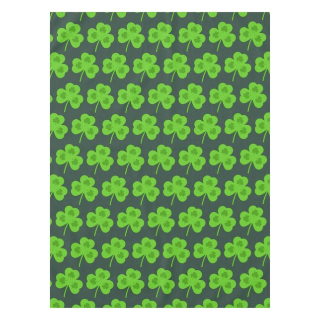 SHAMROCK GREEN LEAF ST PATRICK'S DAY   TABLECLOTH (Front)