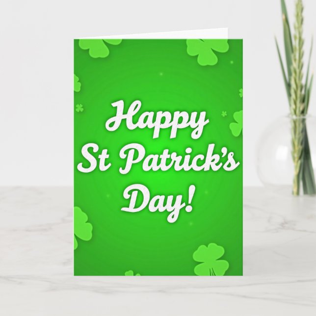 Shamrock Green Pattern Card (Front)