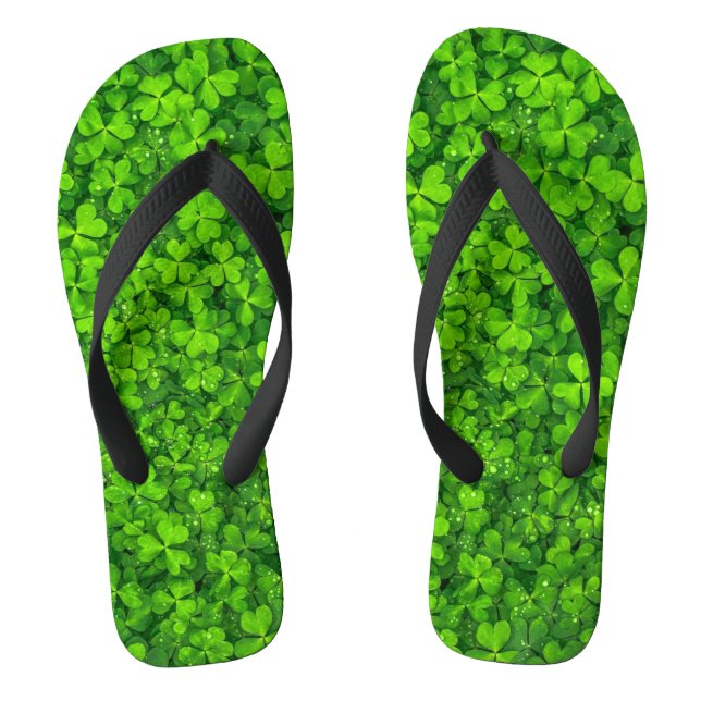 Shamrock green, St. Patrick's Day, Jandals (Footbed)