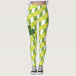 Shamrock & Green Stripes -Be Irish for a Day Leggings