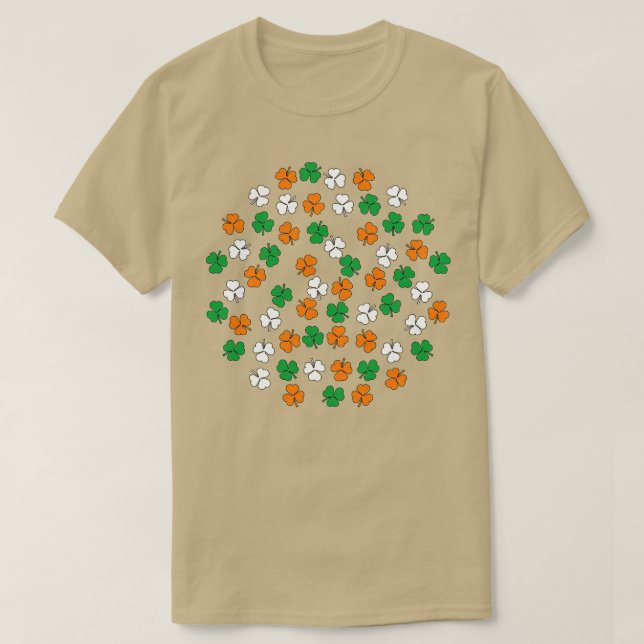 Shamrock Green White Orange T-Shirt (Design Front)