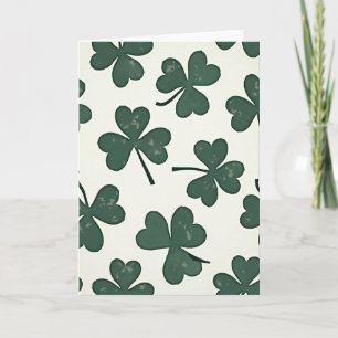 Shamrock Greenery Irish Luck Card