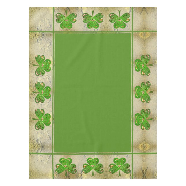 Shamrock "Happy St. Patrick's Tablecloth (Front)