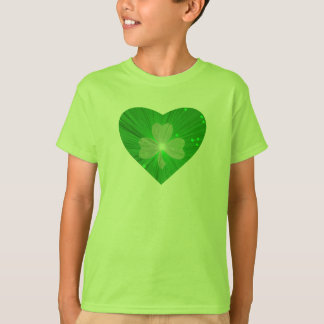 Shamrock Heart basic American apparel t-shirt kids