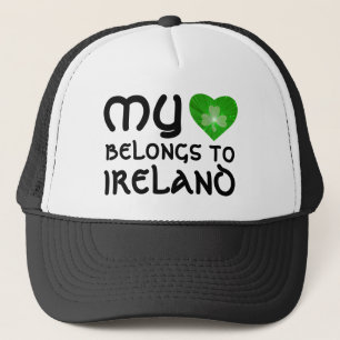 Shamrock 'Heart belongs to Ireland' hat black