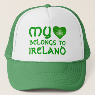 Shamrock 'Heart belongs to Ireland' hat green