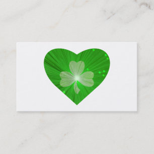 Shamrock Heart business card white