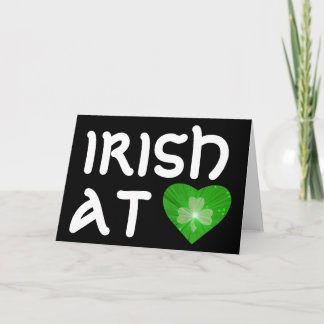 Shamrock Heart 'Irish at Heart ' card