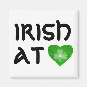 Shamrock Heart 'Irish at Heart' fridge magnet