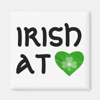Shamrock Heart 'Irish at Heart' fridge magnet