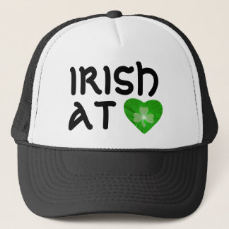 Shamrock Heart 'Irish at Heart' trucker hat black