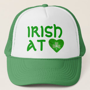 Shamrock Heart 'Irish at Heart' trucker hat green