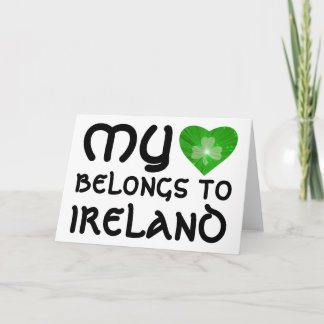 Shamrock Heart 'My Heart Belongs to Ireland' card