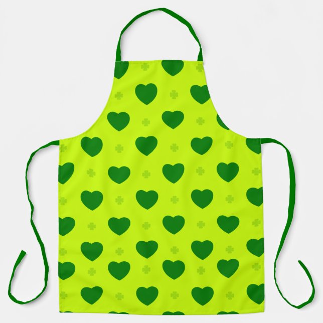 Shamrock & Hearts Apron (Front)