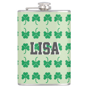 Shamrock Hip Flask
