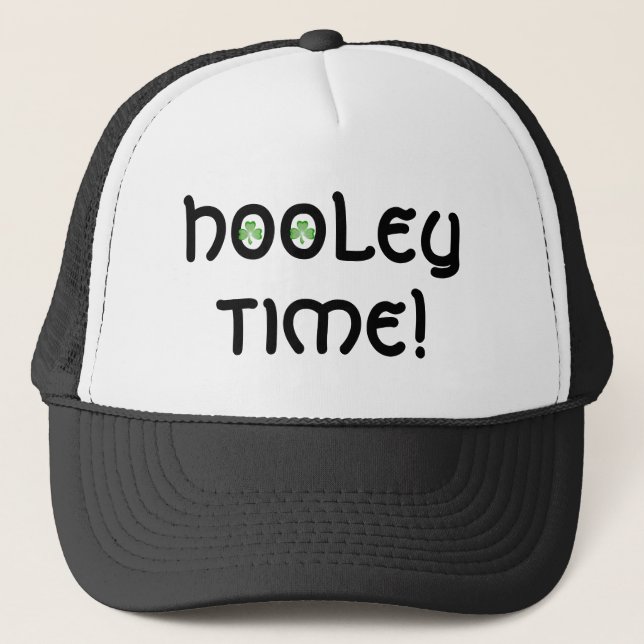 Shamrock 'Hooley Time!' trucker hat black (Front)