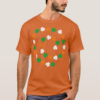 Shamrock in Green White Orange St Patricks Day Spi T-Shirt