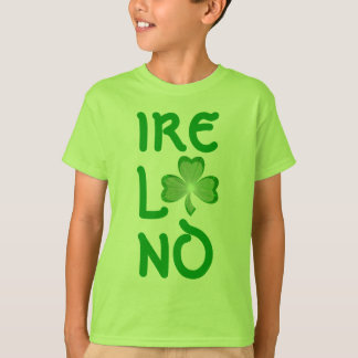 Shamrock 'Ireland' t-shirt vertical green kids