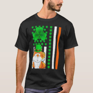 Shamrock Irish American Flag Persian Cat St Patric T-Shirt