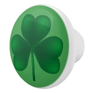 Shamrock Irish Ceramic Knob