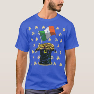 Shamrock Irish Flag Leprechaun Hat Happy Saint Pat T-Shirt