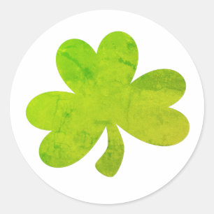 Shamrock Irish Painting Party Illustration  Classic Round Sticker