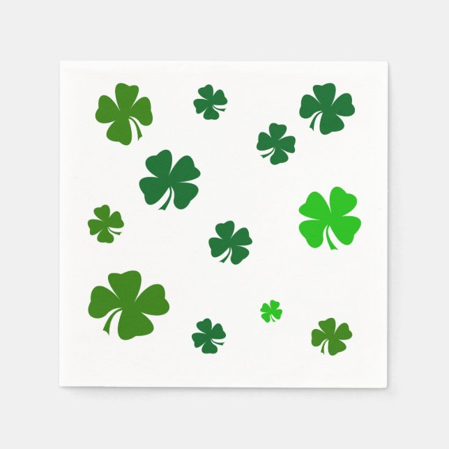 Shamrock Irish Saint Patricks Day Party Napkins (Front)