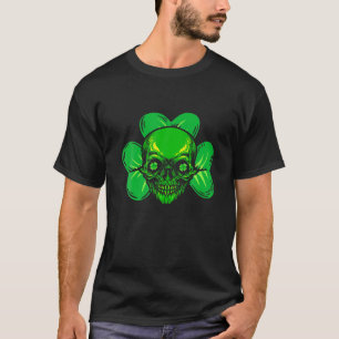 Shamrock Irish Skull St Patrick's Day Carnival T-Shirt