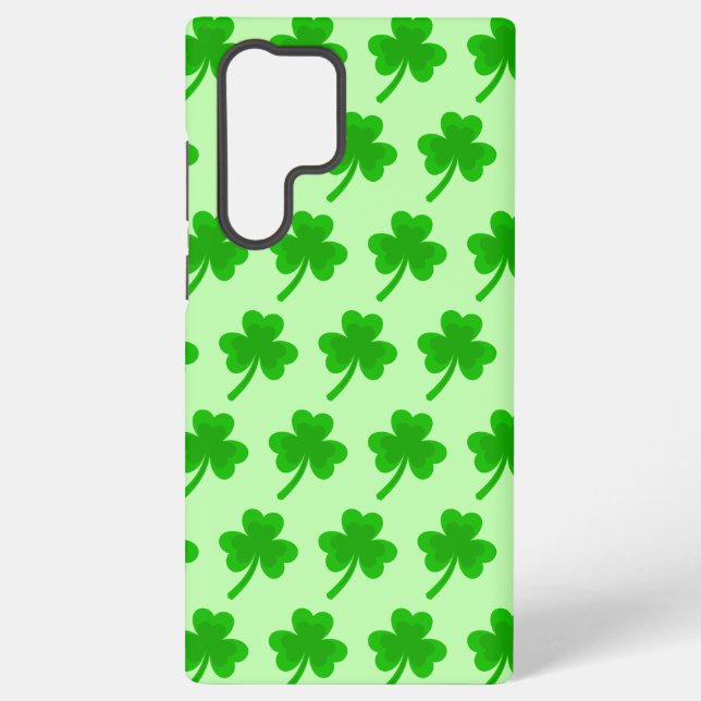 Shamrock Irish Three Leaf Clover Samsung Galaxy S22 Ultra Case (Back)