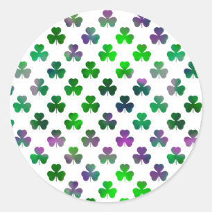 Shamrock Jewel Tone Green - Classic Round Sticker