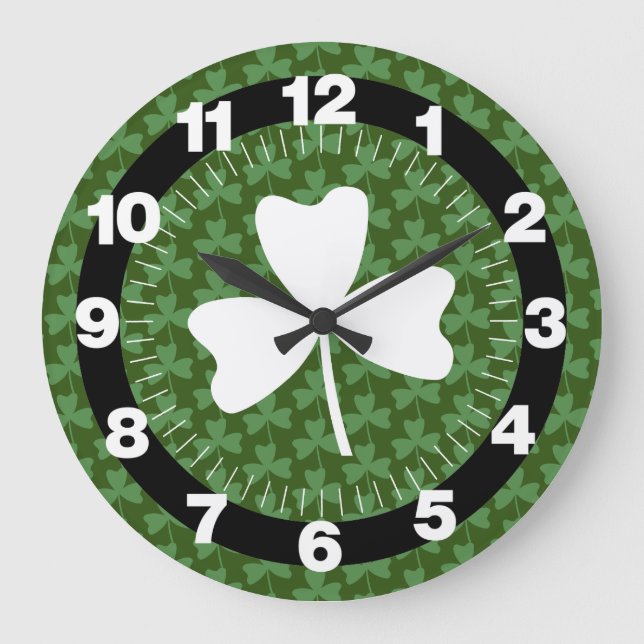 Shamrock Large Clock (Front)