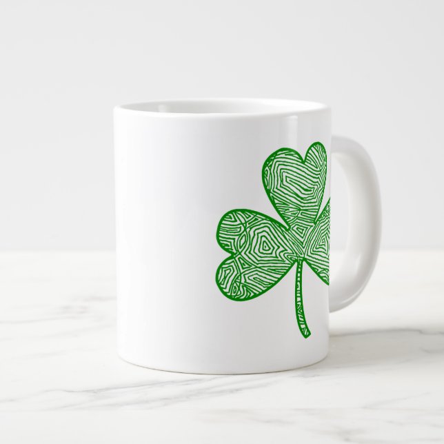 Shamrock Large Coffee Mug (Front Right)