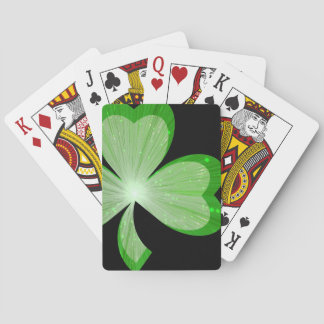 Shamrock Large playing cards black