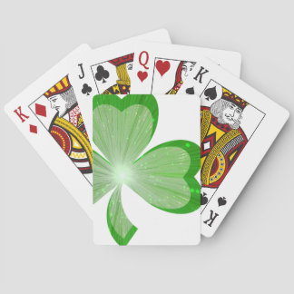 Shamrock Large playing cards white