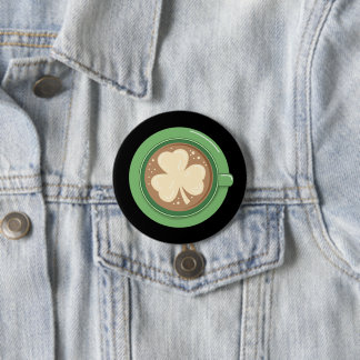 Shamrock Latte Tri-Blend 7.5 Cm Round Badge