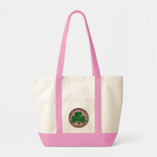 Shamrock, Lattice And Celtic Knots On Pink Bag