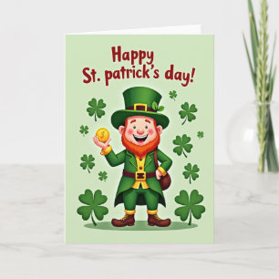 Shamrock Leprechaun Celebration Card
