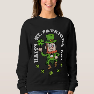 Shamrock Leprechaun Happy St Patricks Day  2 Sweatshirt