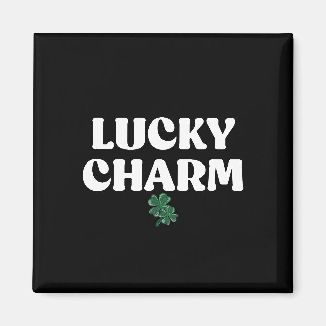 Shamrock Leprechaun  Lucky Charm St. Patrick's Day Magnet (Front)