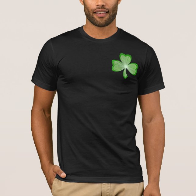 Shamrock 'Let's Hooley!' t-shirt black back text (Front)