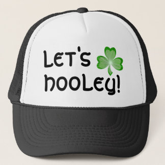 Shamrock 'Let's Hooley!' trucker hat black
