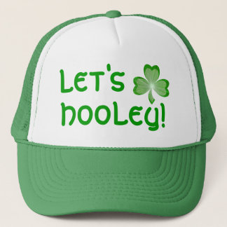 Shamrock 'Let's Hooley!' trucker hat green