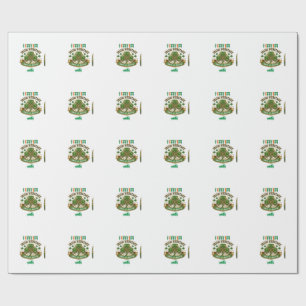 Shamrock Luck Celebration Logo design Wrapping Paper