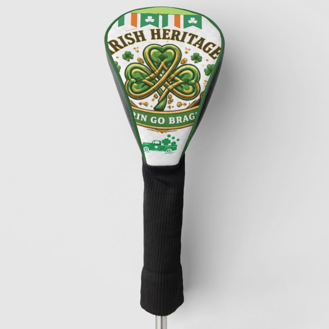 Shamrock Luck Celebration Logo Golf Head Cover (Front)