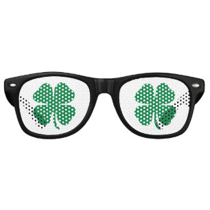 Shamrock Luck St Patrick's Day Celebration Retro Sunglasses