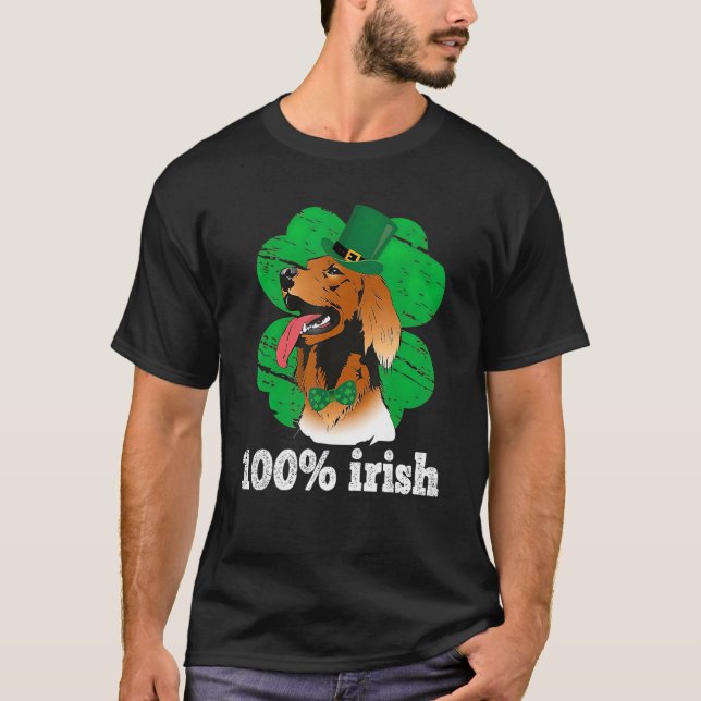 Shamrock lucky charm irish Pet Puppy Dog st patric T-Shirt (Front)